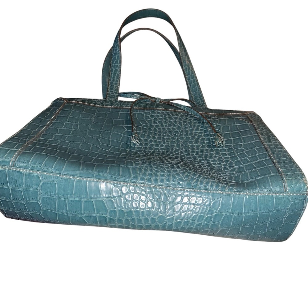 Turquoise Moc Croc Y2K Liz Claiborne Purse Excellent TrendyChic Summer - Picture 6 of 6
